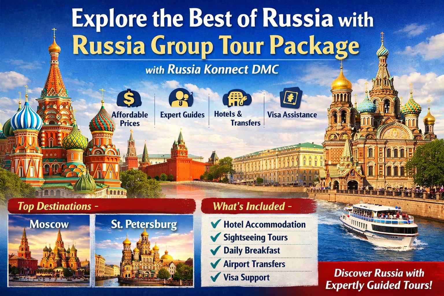Read more about the article Russia Group Tour Package – Explorethe Best of Russia with Russia KonnectDMC